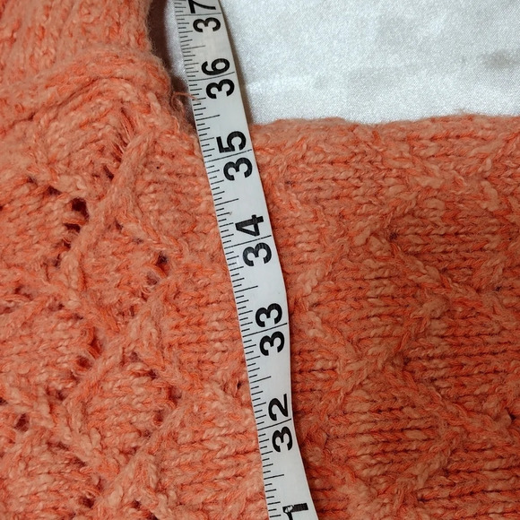 Free People Oversized Sunset Cruise Cardigan Orange Pinched Cheeks Xsmall - Picture 4 of 8